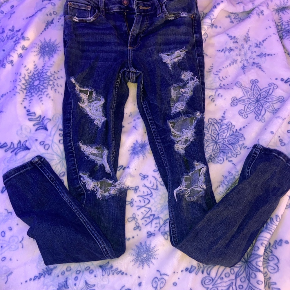 Distressed Blue Women's Jeans
